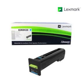 Lexmark 82K0H20 Cyan Toner Cartridge For Lexmark CX820de Lexmark CX820dtfe Lexmark CX825de Lexmark CX825dte, Lexmark CX825dtfe, Lexmark CX860de, Lexmark CX860dte, Lexmark CX860dtfe, Lexmark XC6152de