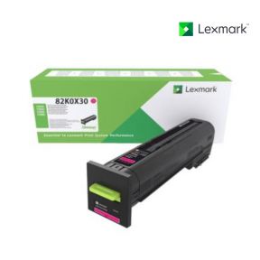 Lexmark 82K0X30 Magenta Toner Cartridge For Lexmark CX825de, Lexmark CX825dte, Lexmark CX825dtfe, Lexmark CX860de, Lexmark CX860dte, Lexmark CX860dtfe