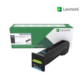 Lexmark 82K1XC0 Cyan Toner Cartridge For Lexmark CX825de, Lexmark CX825dte, Lexmark CX825dtfe, Lexmark CX860de, Lexmark CX860dte, Lexmark CX860dtfe