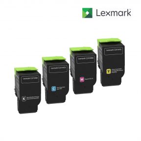 Lexmark C231HK0-Black|C231HC0-Cyan|C231HY0-Yellow|C231HM0-Magenta 1 Set Toner Standadrd Cartridge For Lexmark C2325, Lexmark C2325dw, Lexmark C2425, Lexmark C2425dw, Lexmark C2535, Lexmark C2535dw Printers