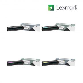 Lexmark C330H10-Black|C330H20-Cyan|C330H30-Magenta|C330H40-Yellow 1 Set  Standard Toner Cartridge For Lexmark C3226adwe, Lexmark C3226dw, Lexmark C3326dw, Lexmark MC3326adwe, Lexmark MC3326i Printers