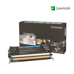 Lexmark C734A1CG Cyan Toner Cartridge For Lexmark C734,  Lexmark C734dn,  Lexmark C734dtn,  Lexmark C734dw,  Lexmark C734n,  Lexmark C736dn,  Lexmark C736dtn