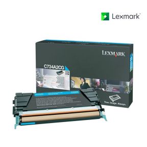 Lexmark C734A2CG Cyan Toner Cartridge  For Lexmark C734,  Lexmark C734dn,  Lexmark C734dtn,  Lexmark C734dw,  Lexmark C734n,  Lexmark C736dn,  Lexmark C736dtn,  Lexmark C736N,  Lexmark X734de