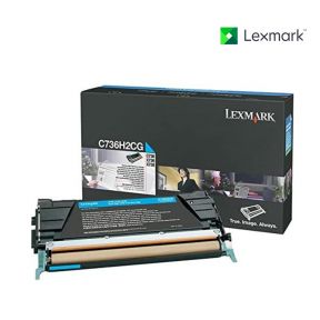 Lexmark C736H2CG Cyan Toner Cartridge For  Lexmark C736dn, Lexmark C736dtn, Lexmark C736N, Lexmark X736de, Lexmark X736de MFP, Lexmark X738de, Lexmark X738de MFP, Lexmark X738dte
