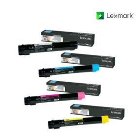 Lexmark C950X2KG-Black|C950X2CG-Cyan|X950X2YG-Yellow|X950X2MG-Magenta High Yield Toner Cartridge Set For Lexmark C950de For Lexmark C950de