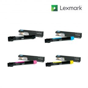 Lexmark C950X2KG-Black|X950X2CG-Cyan|X950X2MG-Magenta|X950X2YG-Yellow 1 Set Standard Toner Cartridge For Lexmark X950de, Lexmark X952 de, Lexmark X952dte, Lexmark X954 de, Lexmark X954dhe