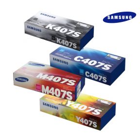 Samsung CLT-407s Toner Cartridge 1 Set | Black | Colour| For  CLP-320, CLP-320N, CLP-325, CLP-325W, CLX-3180, CLX-3185, CLX-3185FN,  CLX-3185FW,  CLX-3185N Printers