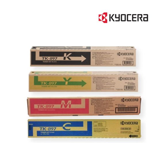  Kyocera TK897 Toner Cartridge Set For Kyocera FS-C8520,  Kyocera FS-C8525,  Kyocera TASKalfa 205c,  Kyocera TASKalfa 255c