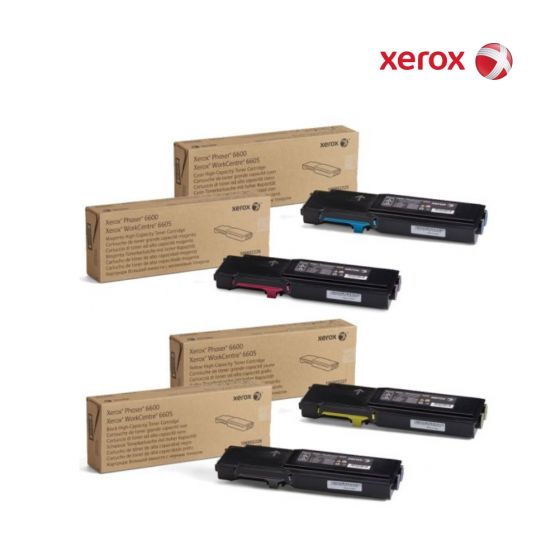 Xerox 106R02747-Black|106R02744-Cyan|106R02746-Yellow|106R02745-Magenta Toner Standard Bundle  For Xerox Phaser 6600DN,  Xerox Phaser 6600N,  Xerox WorkCentre 6605DN,  Xerox WorkCentre 6605N