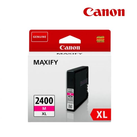 Canon 2400XL Magenta Original High Yield Ink Cartridge - PGI-2400-XLY For Canon MAXIFY iB 4040, iB 4050, iB 4070, iB4140, iB 4150, MB 5000 Series, MB 5040, MB 5050, MB 5070, MB 5100 Series, MB 5120, MB 5150, MB 5155, MB 5300 Series Printers