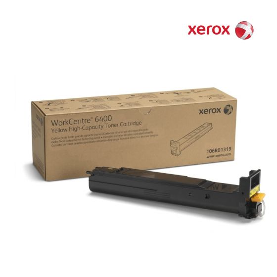 Xerox 106R01319 Yellow Toner Cartridge For  Xerox WorkCentre 6400S, Xerox WorkCentre 6400SFS, Xerox WorkCentre 6400X, Xerox WorkCentre 6400XF