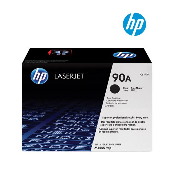 HP 90A (CE390A) Black Original Laserjet Toner Cartridge For HP LaserJet Enterprise 600 M601dn, M601n, M602dn, M602n, M602x, M603dn, M603n, M603x, hM4555MFP, M4555fMFP, M4555fskmMFP, 4555h MFP Printers