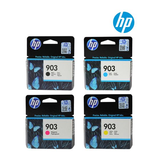 HP 903 Ink Cartridge 1 Set | Black T6L99A | Cyan T6L87A | Magenta T6L91A | Yellow T6L95A for HP Officejet 6950, Pro 6960, Pro 6970 AiO Printer Series