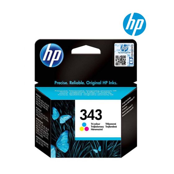 HP 343 Tri-Color Ink Cartridge (C8766E) for HP DeskJet 5740, 5940, 6540, 6620, 6840, 6940, 6980, 9800, PhotoSmart 2575, 2610, 8450, 8750, D5160, B8350, OfficeJet 6313, 7110, 7130, 7310, 7410, K7100 Printer