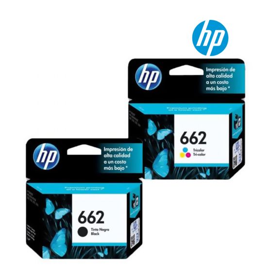 HP 662 Ink Cartridge 1 Set | Black CZ103AL | Colour CZ104AL for HP Deskjet Ink Advantage 1015, 1515, 2515, 2545, 2645, 3515e, 3545e All-in-One Printer
