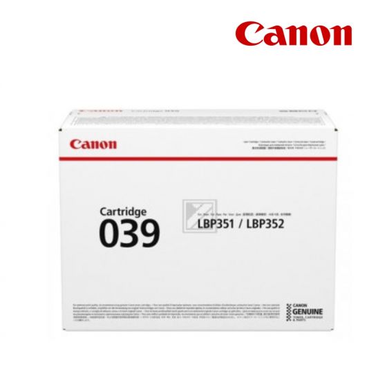 Canon 039 Black Toner Cartridge (0287C001) For I-Sensys LBP-351, I-Sensys LBP-351 X, I-Sensys LBP-352, I-Sensys LBP-352 X, LBP-351, LBP-351, X LBP-352, LBP-352 X