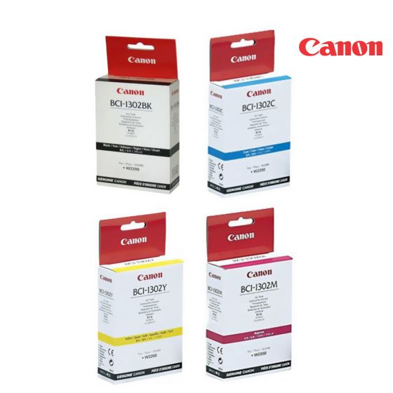Canon BCI-1302 Ink Cartridge 1 Set | Black | Colour For Canon ImagePROGRAF W2200, W2200S Printers