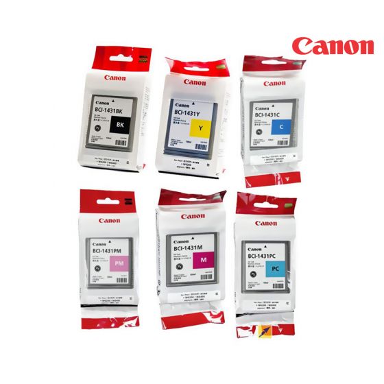 Canon BCI-1431 Ink Cartridge 1 Set | Black | Colour For Canon W6200, W6400, W6400, imagePROGRAF W6200,  imagePROGRAF W6400 Printers