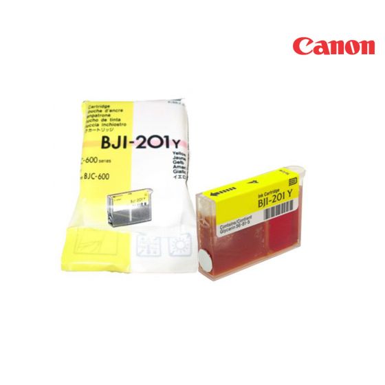 CANON BJI-201Y Yellow Ink Cartridge (0949A003)  For Canon A-161BJC-600, BJC-600E, BJC-610, BJC-620, Canon Craig Associates Color Scribe 6000, Selex SR 900D, Selex SR 900E, Xerox 4686 Xerox Phaser 140 Printers