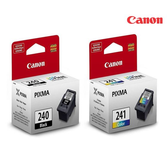 Canon CL-241/PG-240 Ink Cartridge 1 Set | Black | Colour For Canon PIXMA MG2120, MG2220, MG3120, MG3220, MG4120, MG4220, MX372, MX392, MX432, MX452, MX472, MX512, MX522, MG3122, MX439, MX512, MX532 Printers