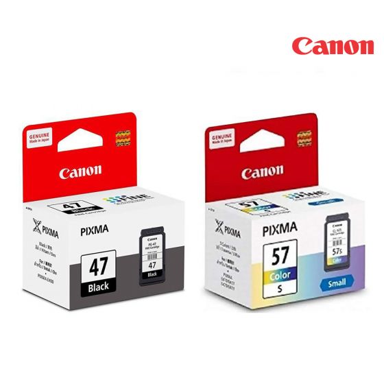 Canon CL-57/PG-47 Ink Cartridge 1 Set | Black | Colour For Canon E400, E460, E480, E3170, E3370, E410, E470, E477, E417, E4270 Printers