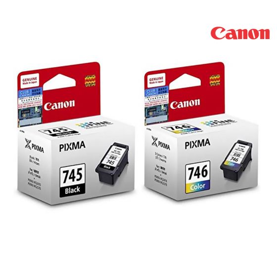 Canon CL-746/PG-745 Ink Cartridge 1 Set | Black | Colour| For Canon MG2470, mg2570, ip2870, 2970, mg3070s, mg3077s, ts3170, ts3177pixma, ip2870s, mg2570s, mg2577s, mg3070s, ts207, ts307 Printers