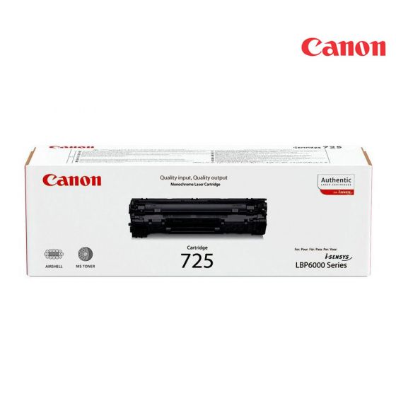 Canon CRG-725 Original Black Toner Cartridge For Ccanon i-SENSYS LBP6000, LBP6000B, 6030W, 6030B, MF3010 Printers