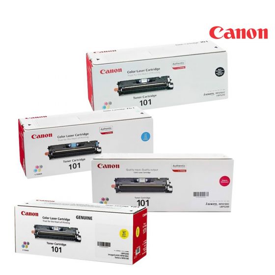 Canon CRG101 Toner Cartridge 1 Set | Black | Cyan | Magenta | Yellow For Laser Shot LBP5200, MF8180, MF8180C Printers