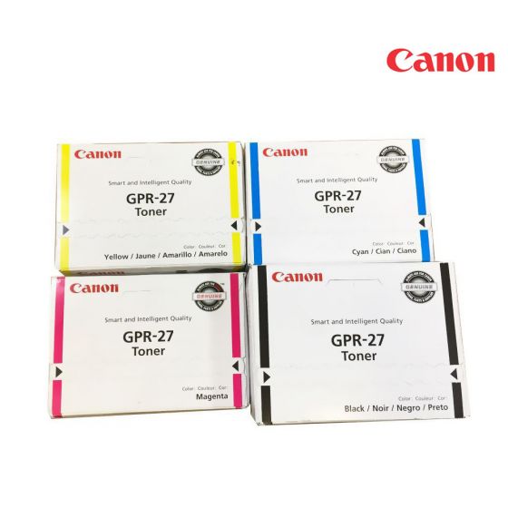 Canon GPR-27 Toner Cartridge 1 Set | Black | Cyan | Magenta | Yellow For Canon LBP-5970, 5975 Laser Printers