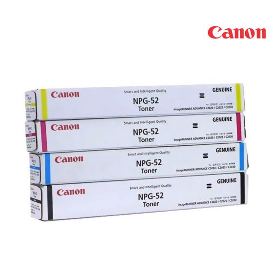 Canon NPG-52 Toner Cartridge 1 Set | Black | Cyan | Magenta | Yellow For CANON imageRUNNER ADV-C2020, 2030, 2025 Copiers
