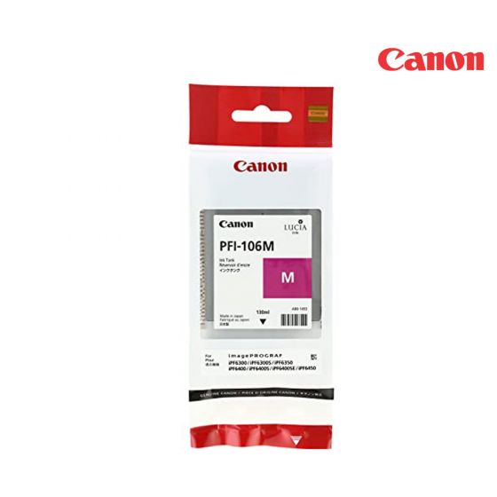 CANON PFI-106M Magenta Ink Cartridge For imagePROGRAF iPF6300, iPF6300S, iPF6350, iPF6400, iPF6400S, iPF6450 Printers