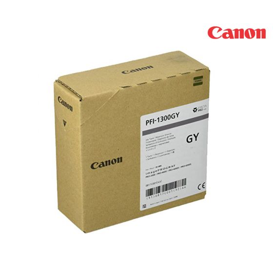 CANON PFI-1300GY Gray Ink Cartridge For Canon imagePROGRAF PRO-2000, 4000, 4000S, 6000S Printers