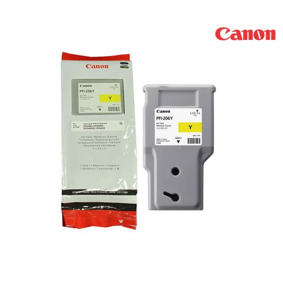 CANON PFI-206Y Yellow Ink Cartridge For imagePROGRAF iPF6400, iPF6400S, iPF6450 Printers