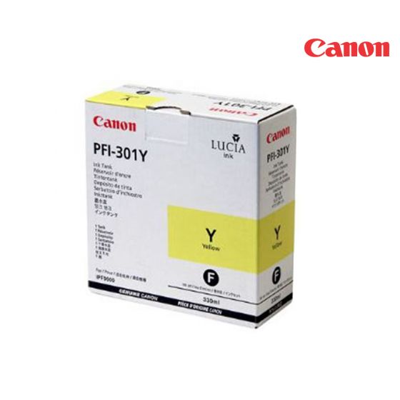CANON PFI-301Y Yellow Ink Cartridge  For imagePROGRAF iPF8000, iPF8000S, iPF9000, iPF9000S Printers