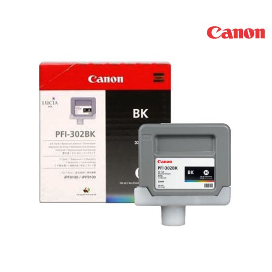 CANON PFI-302BK Black Ink Cartridge For ImagePROGRAF iPF8100, iPF9100 Printers