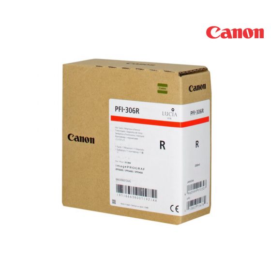 CANON PFI-306R Red Ink Cartridge For imagePROGRAF iPF8300, iPF8300S, iPF8400S, Graphic Arts Printers