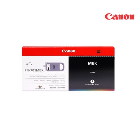 CANON PFI-701MBK Matte Black Ink Cartridge For Canon imagePROGRAF iPF8000, iPF8000s, iPF8100, iPF9000, iPF9000S, iPF9100 Printers