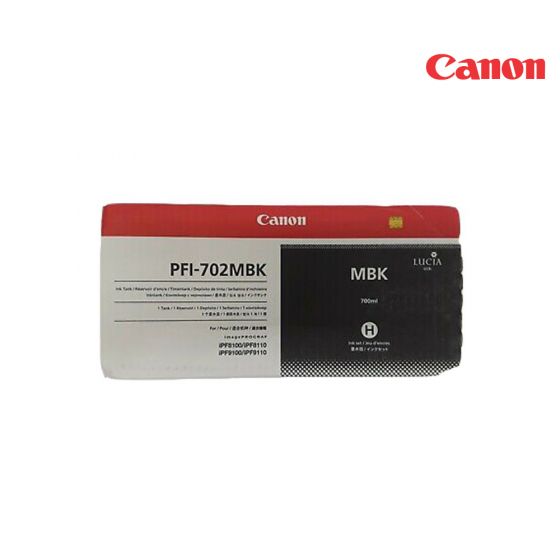 CANON PFI-702MBK Matte Black Ink Cartridge For Canon imagePROGRAF iPF8000, iPF8000s, iPF8100, iPF9000, iPF9000S, iPF9100 Printers