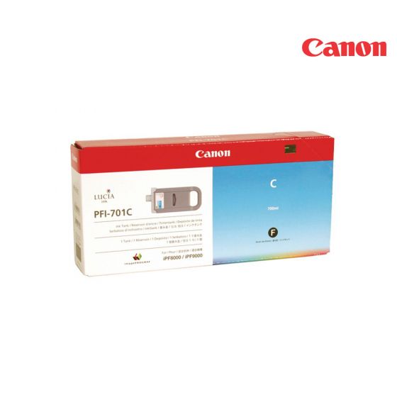 CANON PFI-701C Cyan Ink Cartridge For Canon imagePROGRAF iPF8000, iPF8000s, iPF8100, iPF9000, iPF9000S, iPF9100 Printers