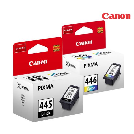 Canon PG-445/CL-446 Ink Cartridge 1 Set | Black | Colour For PIXMA iP2840, MG2440, MG2540, MG2940, MX494 TR4540 Printers