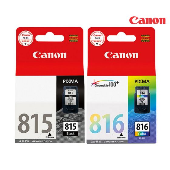 Canon PG-815/CL-816 Ink Cartridge 1 Set | Black | Colour|For Canon PIXMA iP2780, iP2788, MP236, MP259, MP288, MX348, MX358, MX368, MX418, MX428 Printers