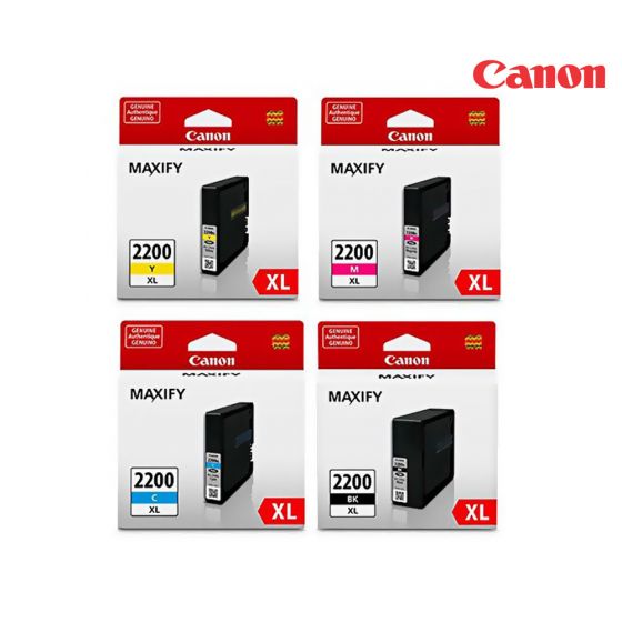 Canon PGI-2200XL Ink Cartridge 1 Set | Black | Colour| For Canon Maxify MB2020, MB2120, MB2320, MB2720 Printers