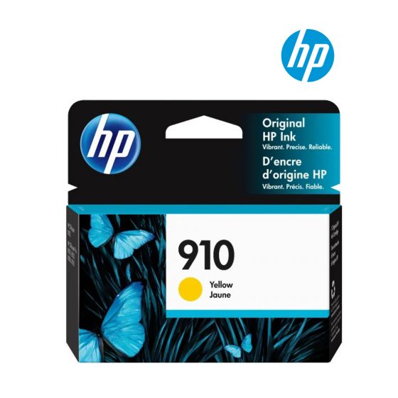 HP 910 Yellow Ink Cartridge (3YL60AN) for HP Officejet 8010, 8017, 8022, Pro 8020, 8022, 8023, 8024, 8025, 8028, 803 Printer