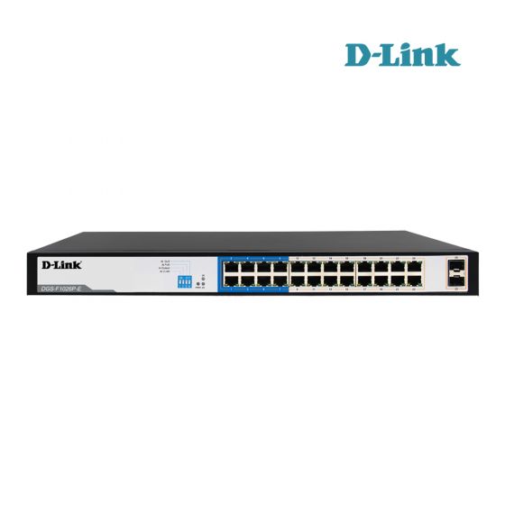 D LINK DGS-F1026P-E 250M 24 1000 Mbps PoE Switch with 2 SFP Ports