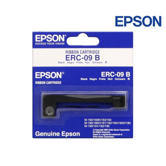 Epson ERC-09 Black Ribbon Cartridge   For Epson 185,  HX-20,  M-150,  160,  161,  163,  195 192,   191,   190,  185,    183,  182,   181,    180,   164