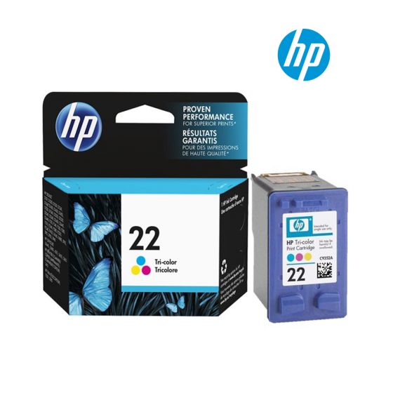 HP 22 Tri-Color Ink Cartridge (C9352AN) for HP Officejet J3680, 4315, PSC 1410, 3180 Fax, Deskjet F380, F4180, D2360, 3930, D1560, 3940, D1455, D2430 Printer 