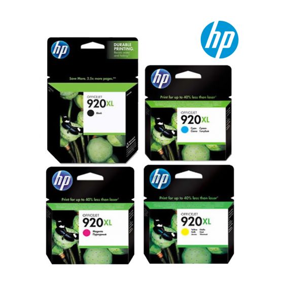 HP 920XL Ink Cartridge 1 Set | Black CD975AN | Cyan C2P972A | Magenta C2P973A | Yellow C2P974A for HP Officejet 6500-E709a, 6000-E609a, 6500-E709n, 6500A-E710a, 7500A-E910a Printer