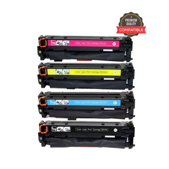 HP 305A 1 Set Compatible Toner | Black CE410A | Cyan CE411A | Yellow CE412A | Magenta CE413A For HP LaserJet Pro 300 color MFP M375nw,  MFP M375nw, MFP M475dn, MFP M475dw, M451dn, M451dw, M451nw,  MFP M475dn, MFP M475dw Printers