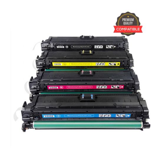 HP 307A 1 Set Compatible Toner | Black CE740A | Cyan CE741A | Yellow CE742A | Magenta CE743A For HP Color LaserJet CP5225DN A3, CP5225n, CP5220, 5221, 5223, 5225, 5227, 5229 Printers 