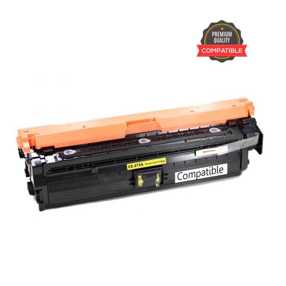 HP 650A (CE272A- Yellow Compatible Laserjet Toner Cartridge For HP Color LaserJet Enterprise CP5525dn, CP5525n, CP5525xh, M750dn, M750n, M750xh Printers